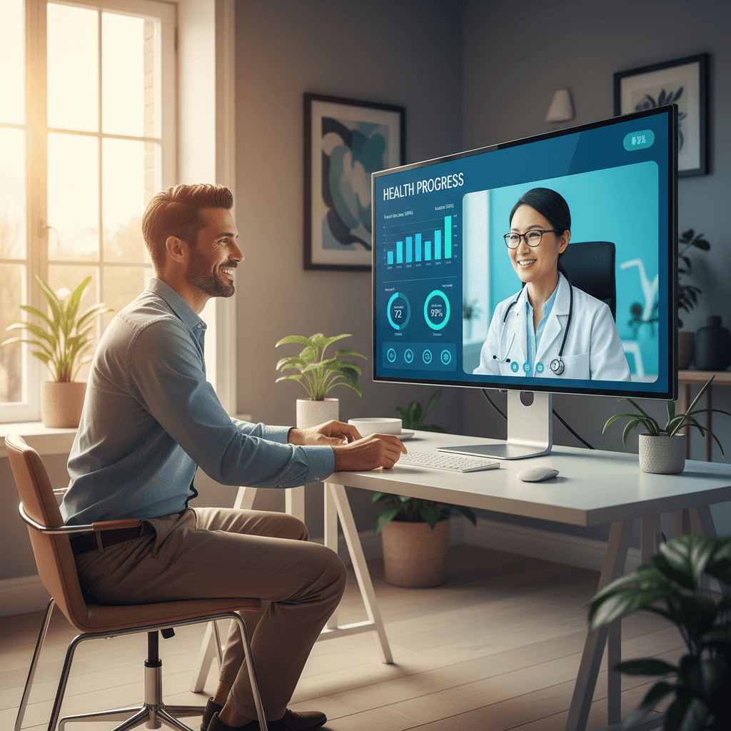 Patient reviewing weight loss progress with Dr. Williams during follow-up consultation